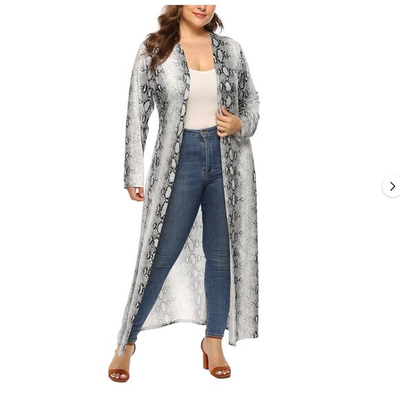*Fashion Nova Snake Skin Duster Cardigan - Picture 1 of 6